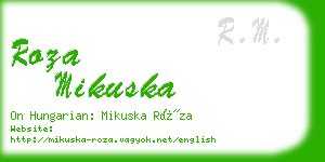 roza mikuska business card